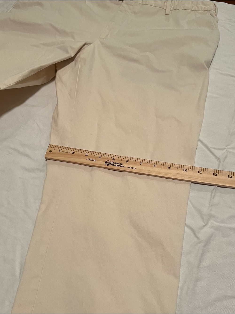 Loro Piana Made in Italy Mens Cream colored Chinos Sz 38 (US) Luxury Summer - Picture 7 of 9